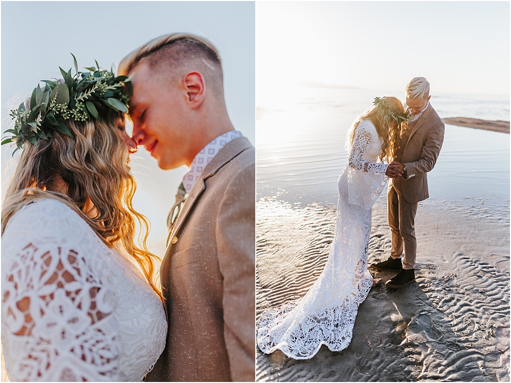 Outer Banks boho elopement first look photography look for the light photo video
