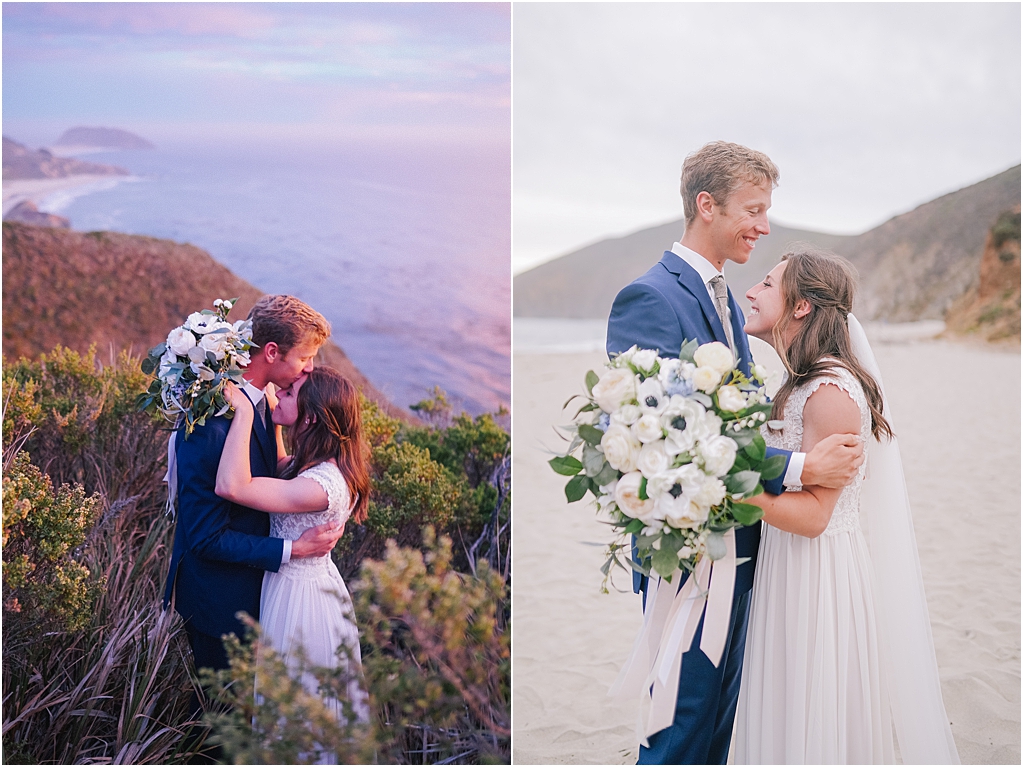 Outer banks big sur elopement photographer look for the light photo video meaningful timeless beach wedding
