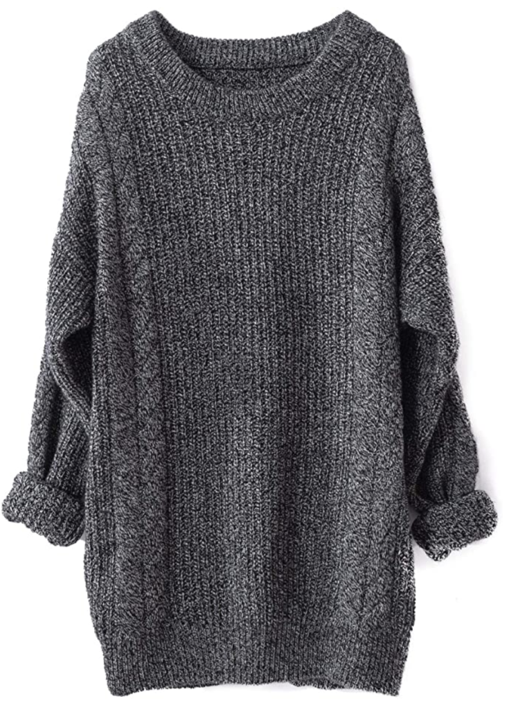 gray casual sweater from amazon