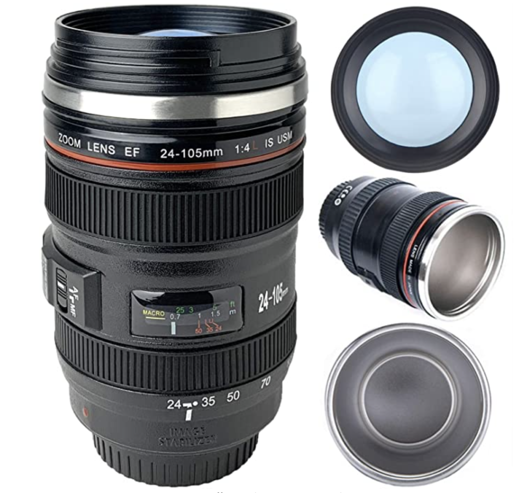 camera lens thermos for the holiday gift ideas for photographers