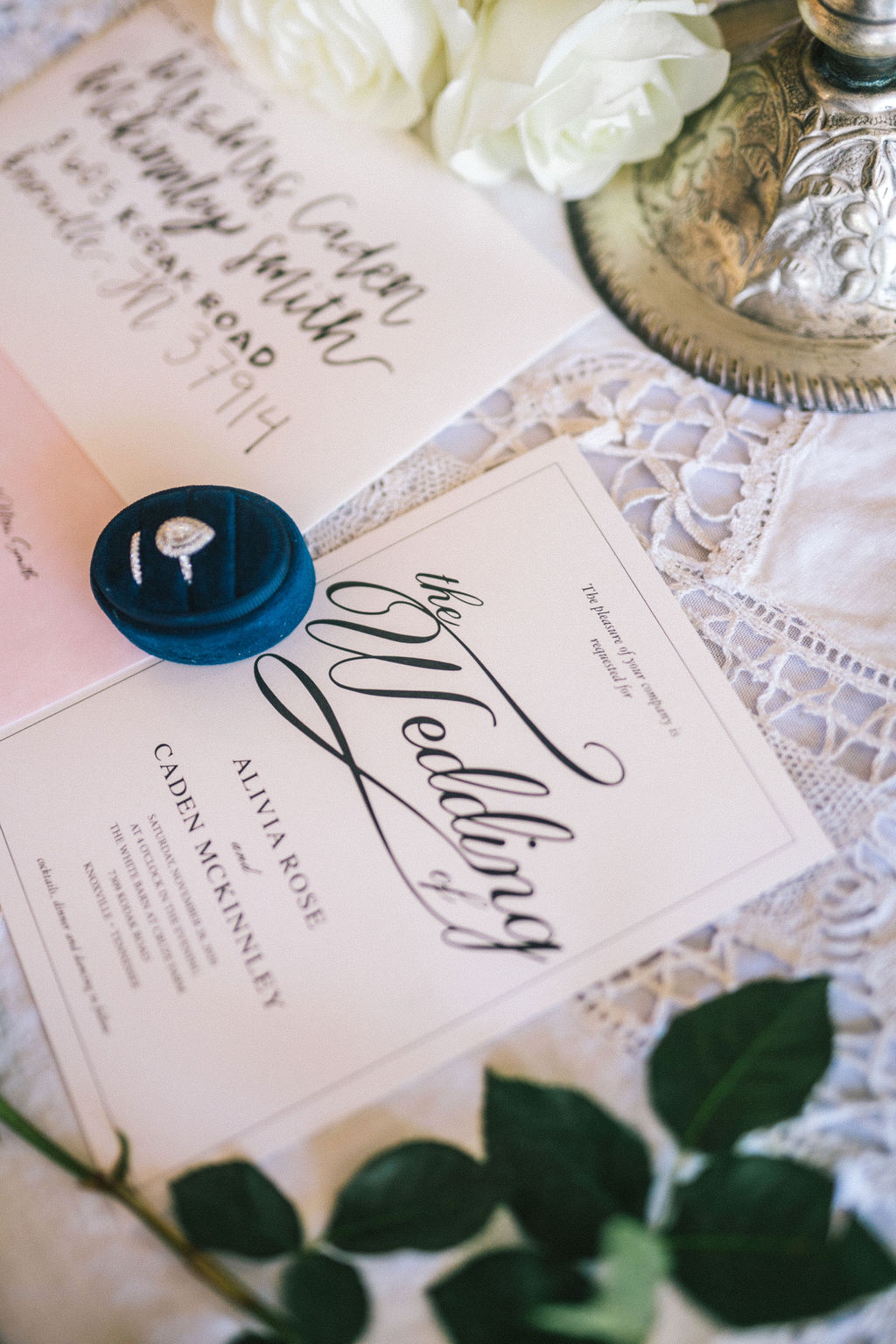 plan a smoky mountain wedding in 6 months with many deats and invitation detail shots