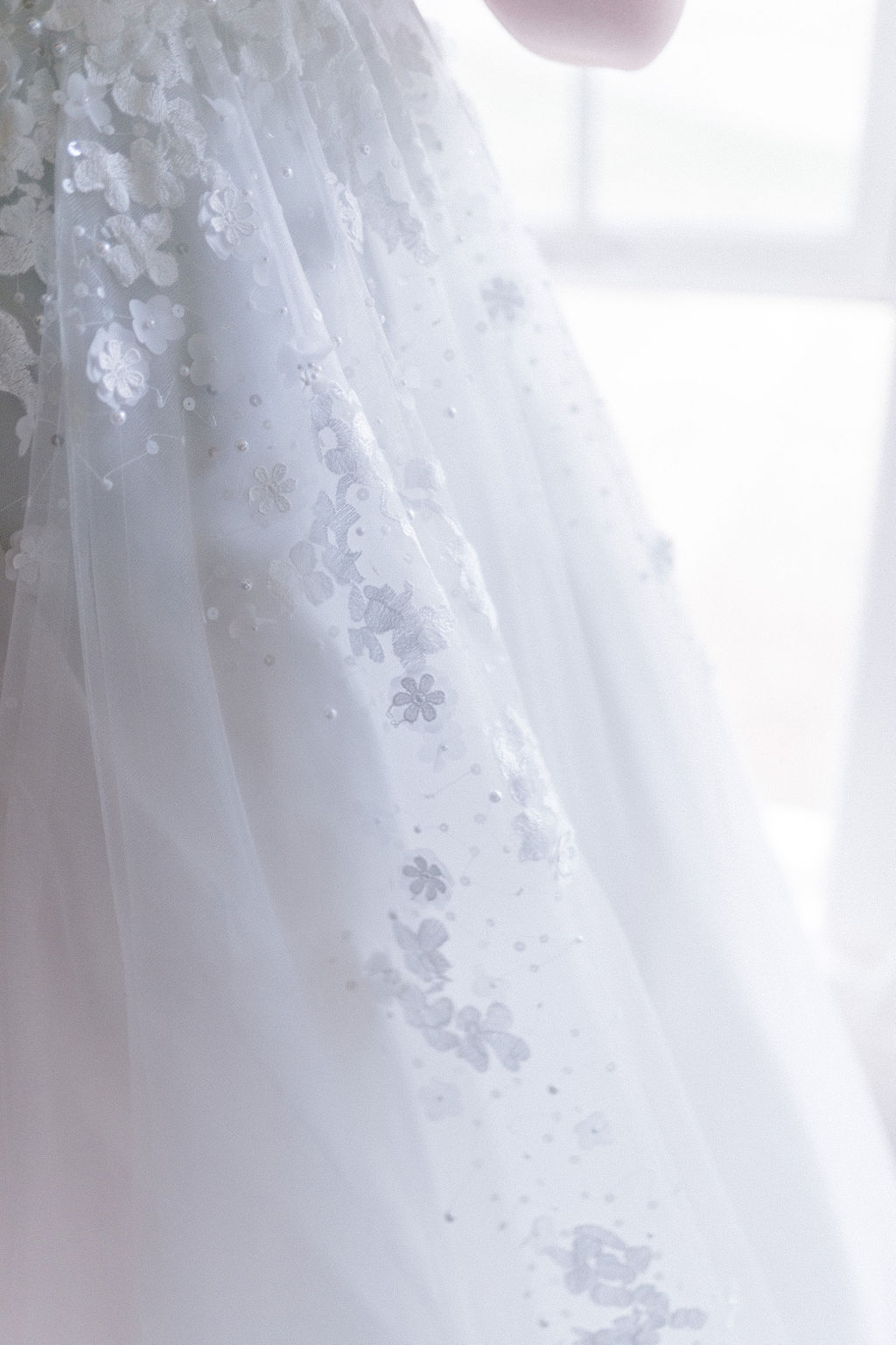 wedding dress floral details